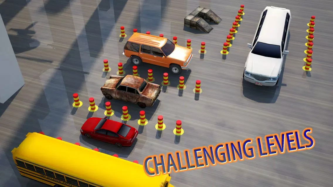 3D Car Parking - multi level driving test and obstacle course 2016 Screenshots