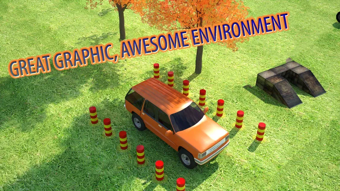 3D Car Parking - multi level driving test and obstacle course 2016 Screenshots