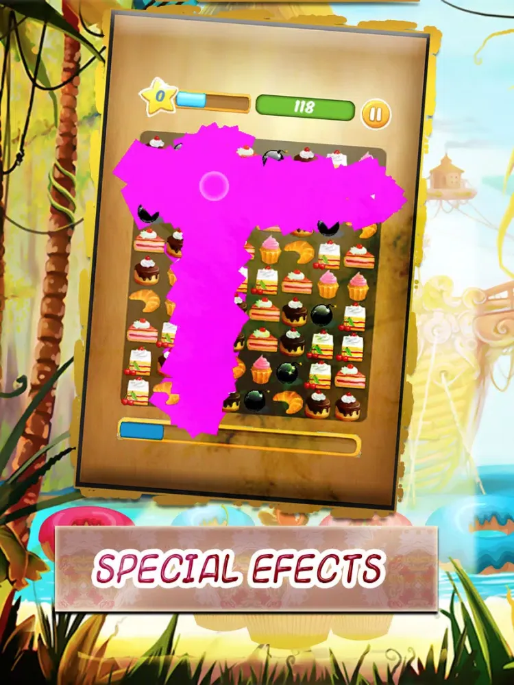 sweet pastry - super arcade delicious sweet candy to match three pastry best match three game for iPhone and iPad iPad  سکرین شاٹس