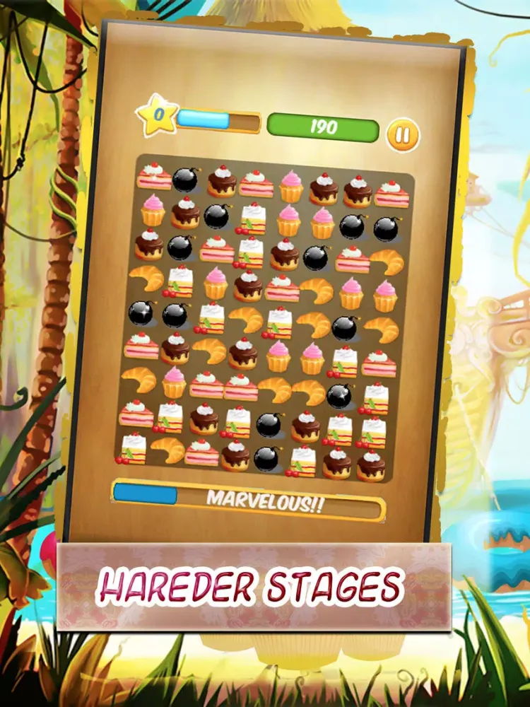 sweet pastry - super arcade delicious sweet candy to match three pastry best match three game for iPhone and iPad iPad  سکرین شاٹس