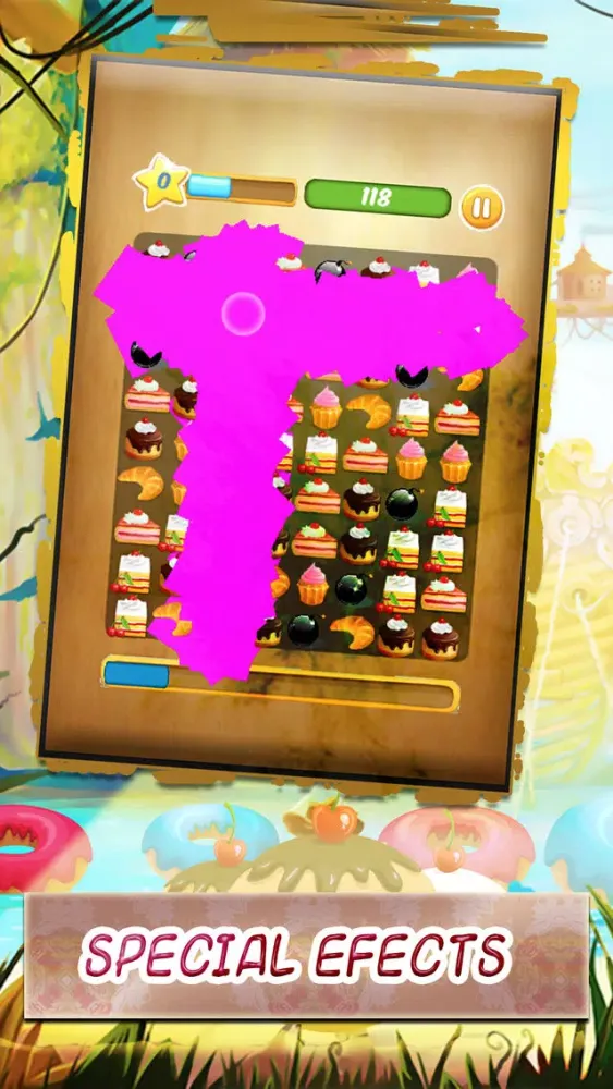 sweet pastry - super arcade delicious sweet candy to match three pastry best match three game for iPhone and iPad سکرین شاٹس