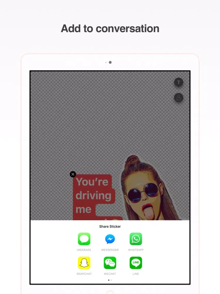 ภาพหน้าจอของ Sticky AI iPad 