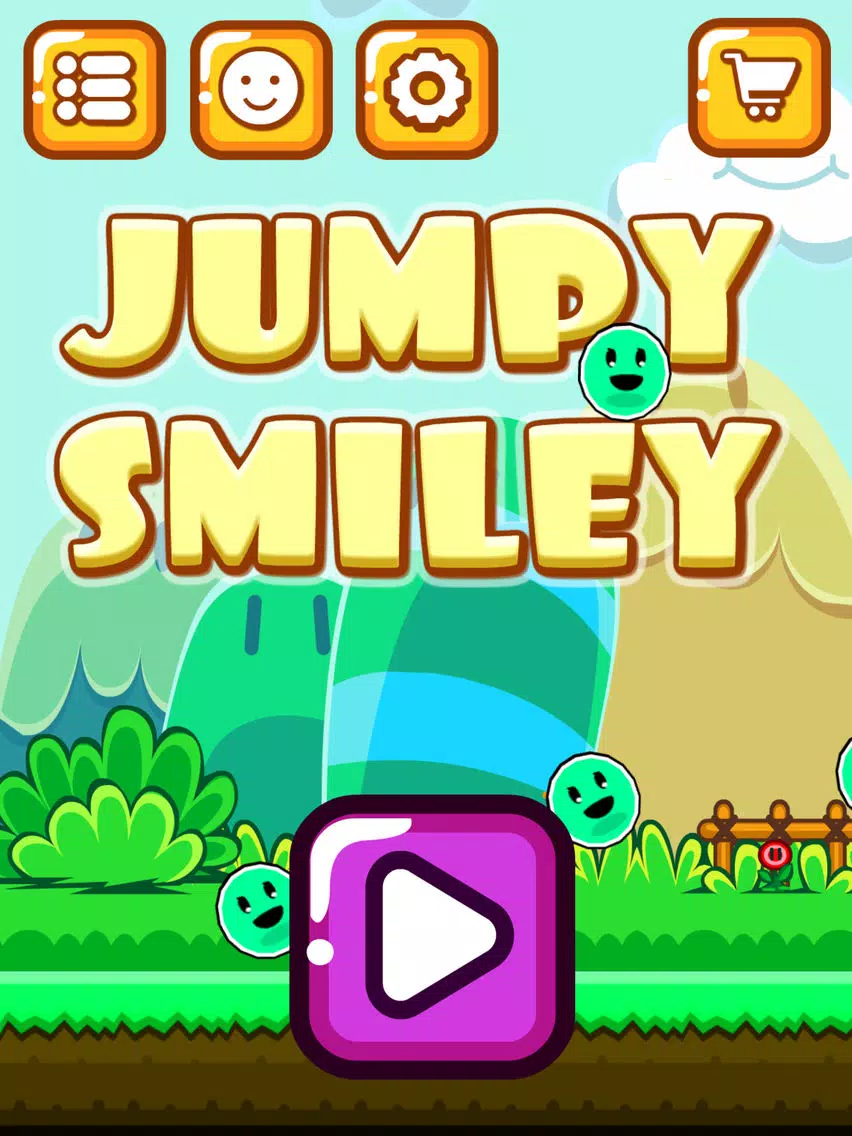 Jumpy Smiley - The endless adventures of a bouncing skippy geometry ball iPad  Screenshots