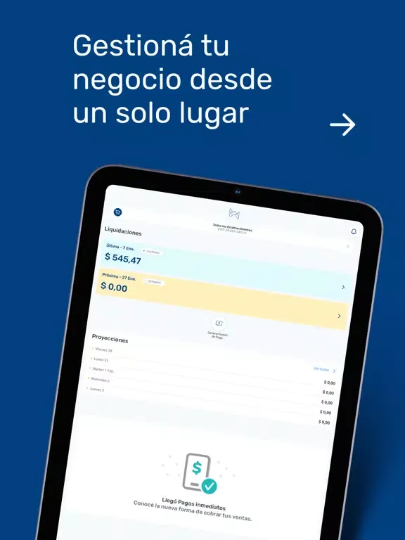 Capturas de pantalla de Payway iPad 