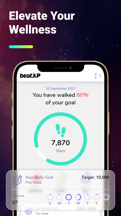 Tangkapan layar beatXP FIT/TRAK (official app)