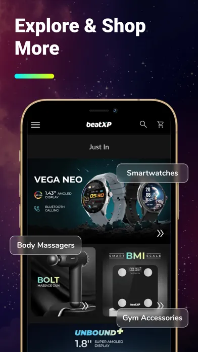 Tangkapan layar beatXP FIT/TRAK (official app)
