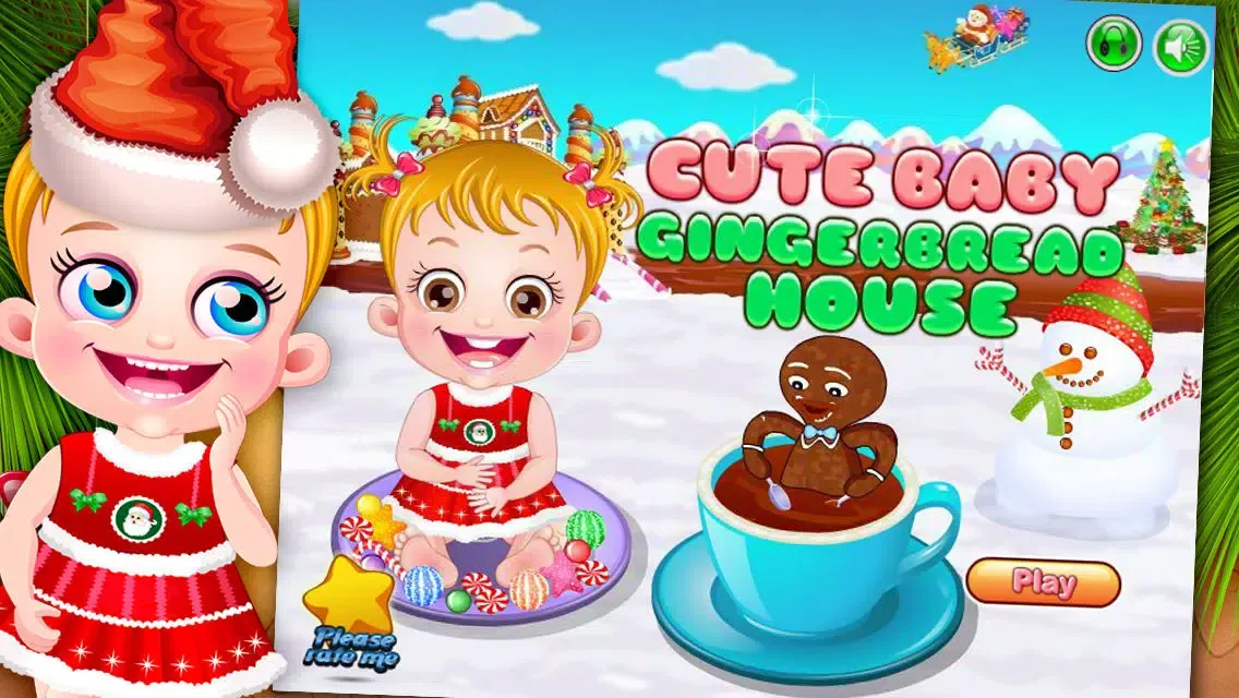 Cute Baby Gingerbread House سکرین شاٹس