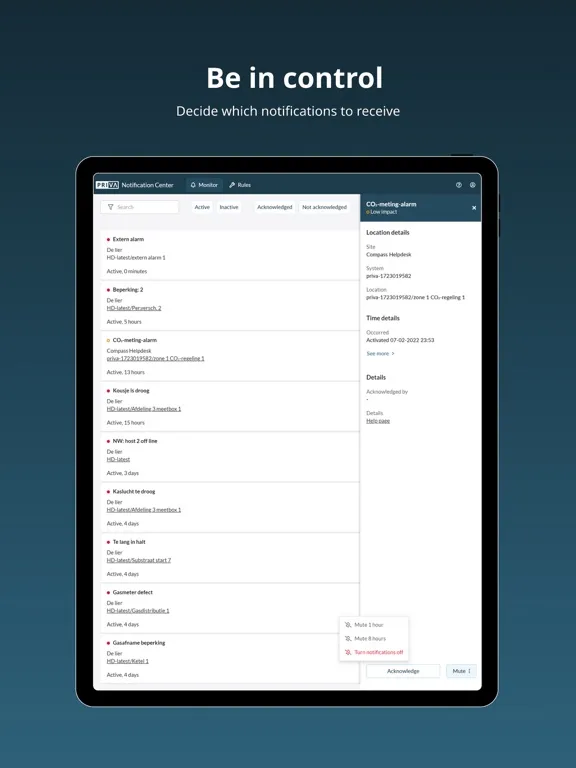 Priva Notification Center iPad  স্ক্রিনশট