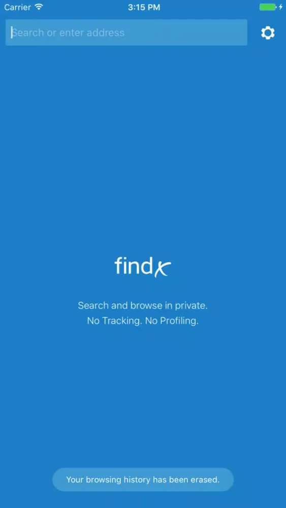 Capturas de tela do Findx - private search engine