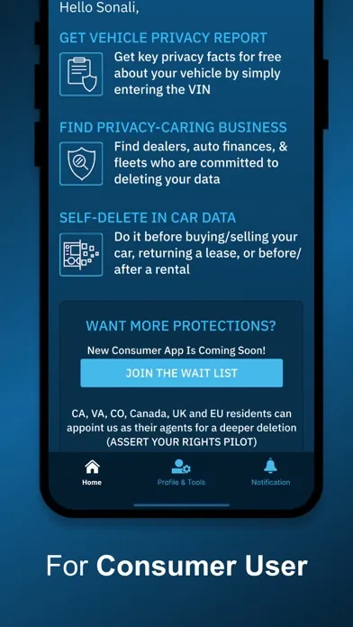 Captures d'écran de Privacy4Cars: delete car data