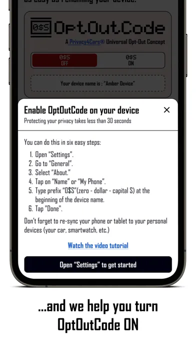 OptOutCode Easy Device Opt-Out Screenshots