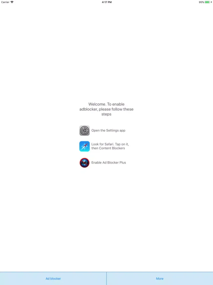 Скриншоты AdsBlocker Content for Safari iPad 