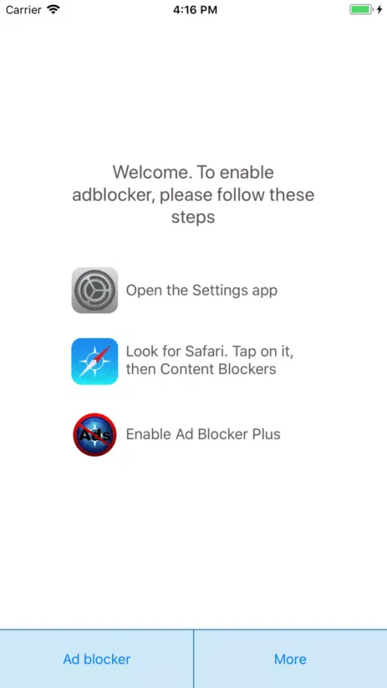 Скриншоты AdsBlocker Content for Safari