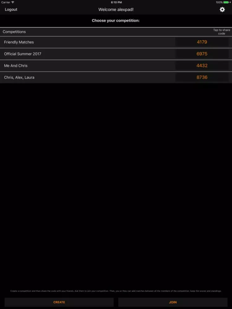Save-score. Keep tennis scores iPad 应用截图