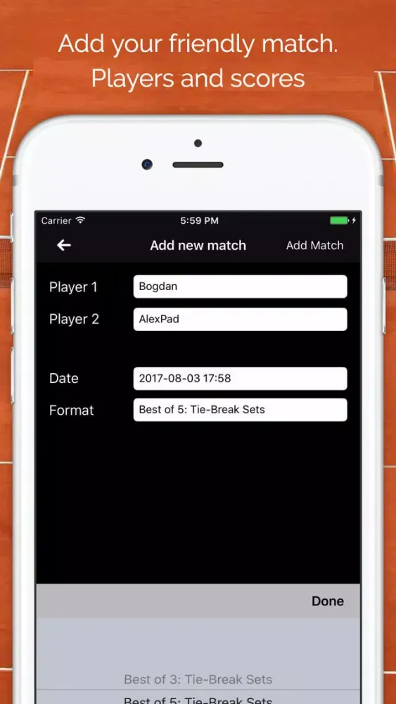 Save-score. Keep tennis scores应用截图
