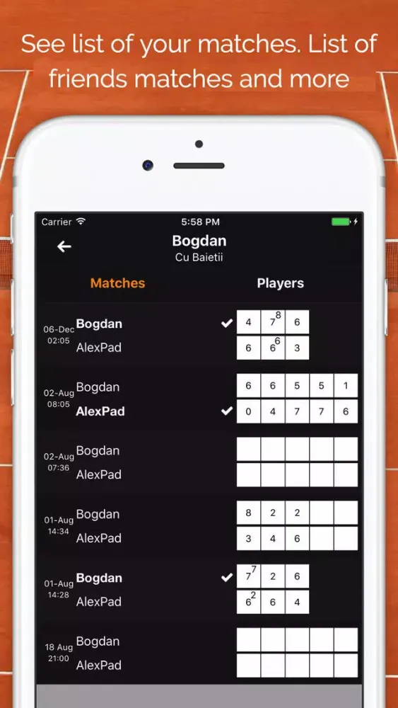 Save-score. Keep tennis scores应用截图