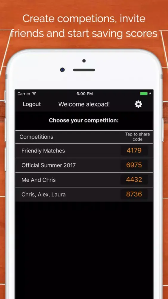 Save-score. Keep tennis scores应用截图