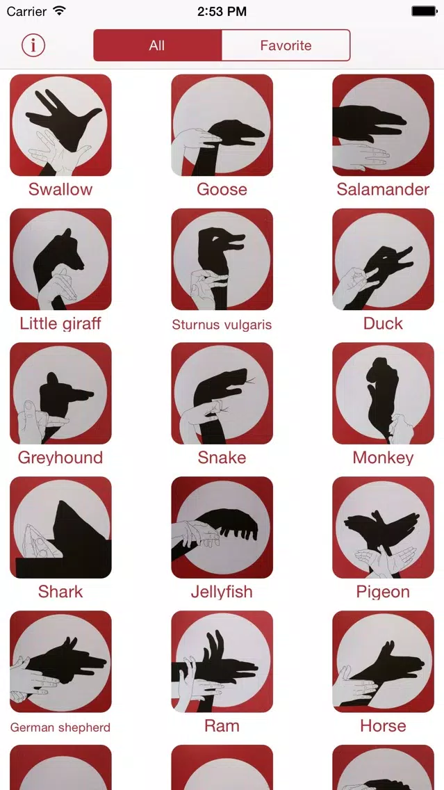 ภาพหน้าจอของ Hand Shadow Guide