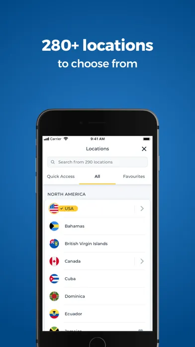 Tangkapan skrin HMA Hotspot VPN & Proxy