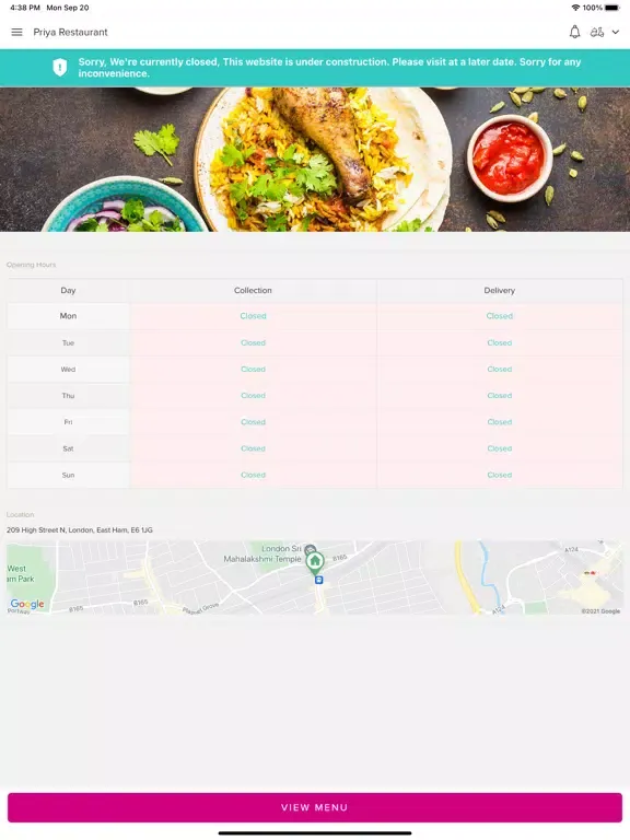 تصاویر Priya Restaurant iPad 