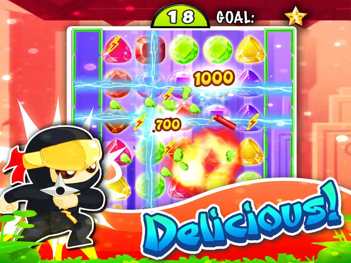 صور Jewel's Ninja Match-3 - diamond game and kids digger's mania hd free iPad 