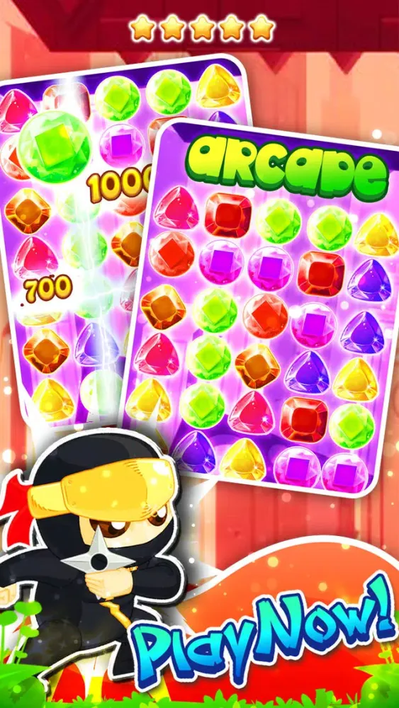 صور Jewel's Ninja Match-3 - diamond game and kids digger's mania hd free