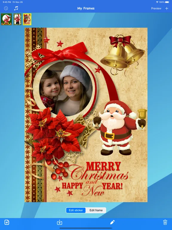 Captures d'écran de Christmas frames - Frame It! iPad 