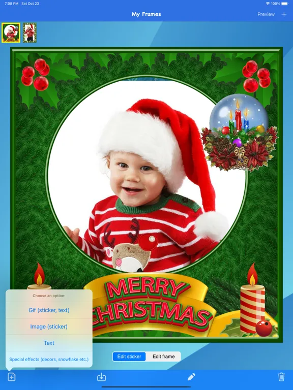 Captures d'écran de Christmas frames - Frame It! iPad 