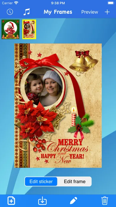 Captures d'écran de Christmas frames - Frame It!