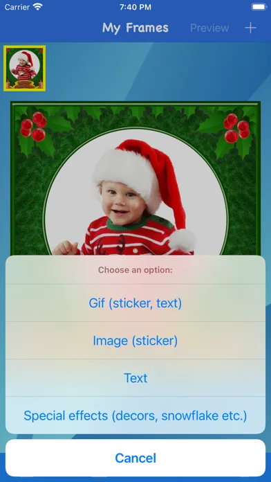 Captures d'écran de Christmas frames - Frame It!