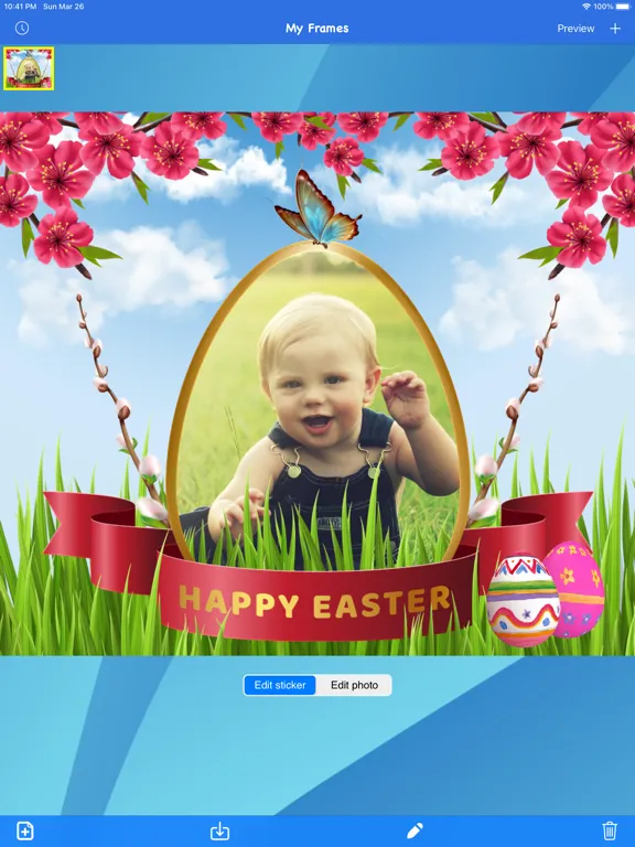 Tangkapan skrin Easter frames - Frame It! iPad 