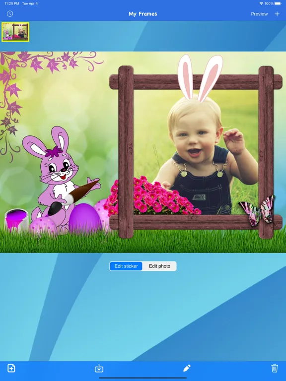 Tangkapan skrin Easter frames - Frame It! iPad 