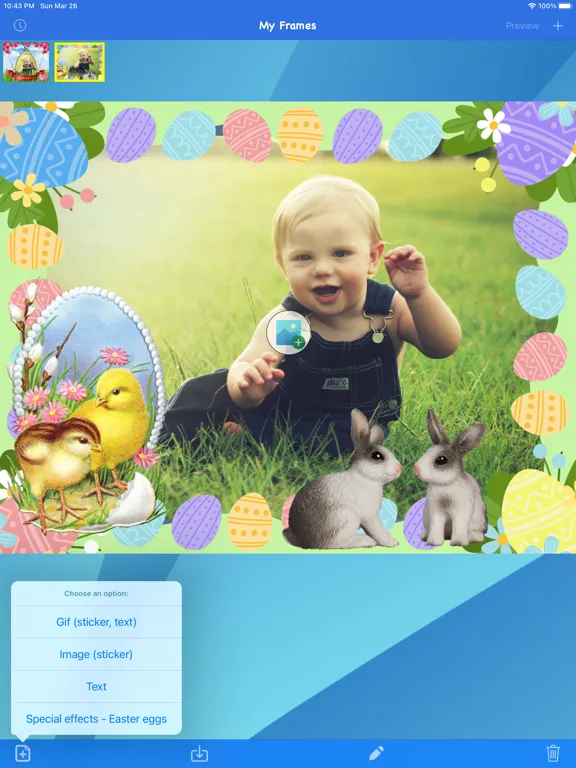 Tangkapan skrin Easter frames - Frame It! iPad 