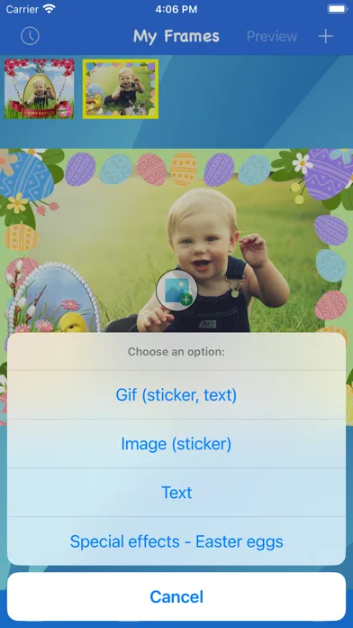 Tangkapan skrin Easter frames - Frame It!