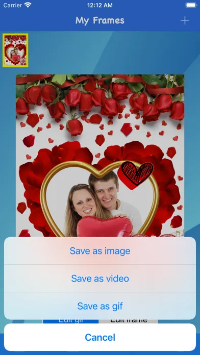 Capturas de pantalla de Valentine frames - Frame It!