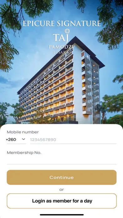Epicure Signature Taj Pamodzi Screenshots