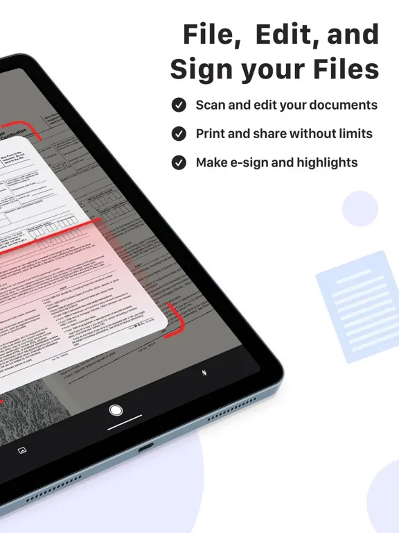 تصاویر Scanner App · Documents to PDF iPad 
