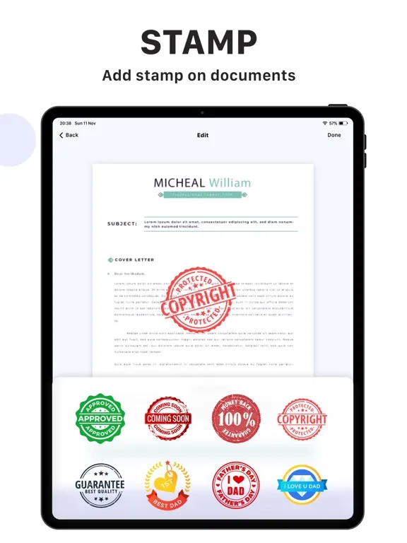تصاویر Scanner App · Documents to PDF iPad 