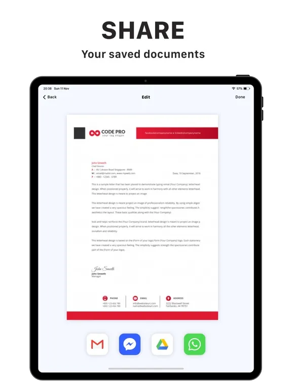 تصاویر Scanner App · Documents to PDF iPad 