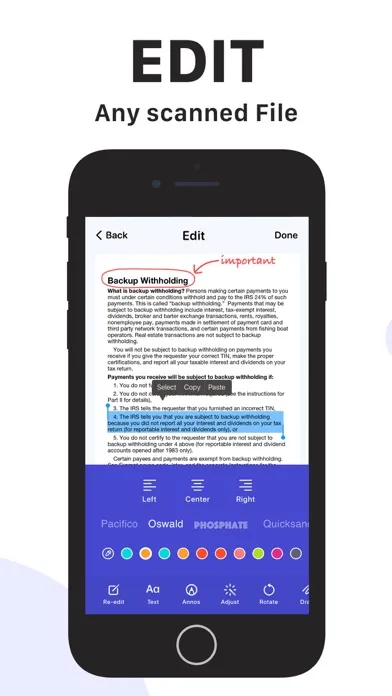 تصاویر Scanner App · Documents to PDF