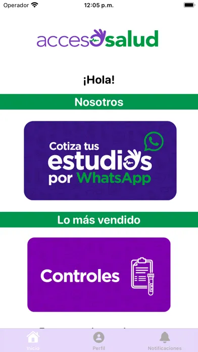 Capturas de pantalla de Acceso Salud