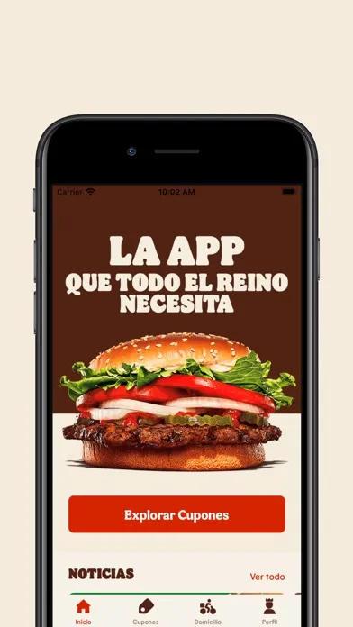 Ảnh chụp màn hình của Burger King® Colombia