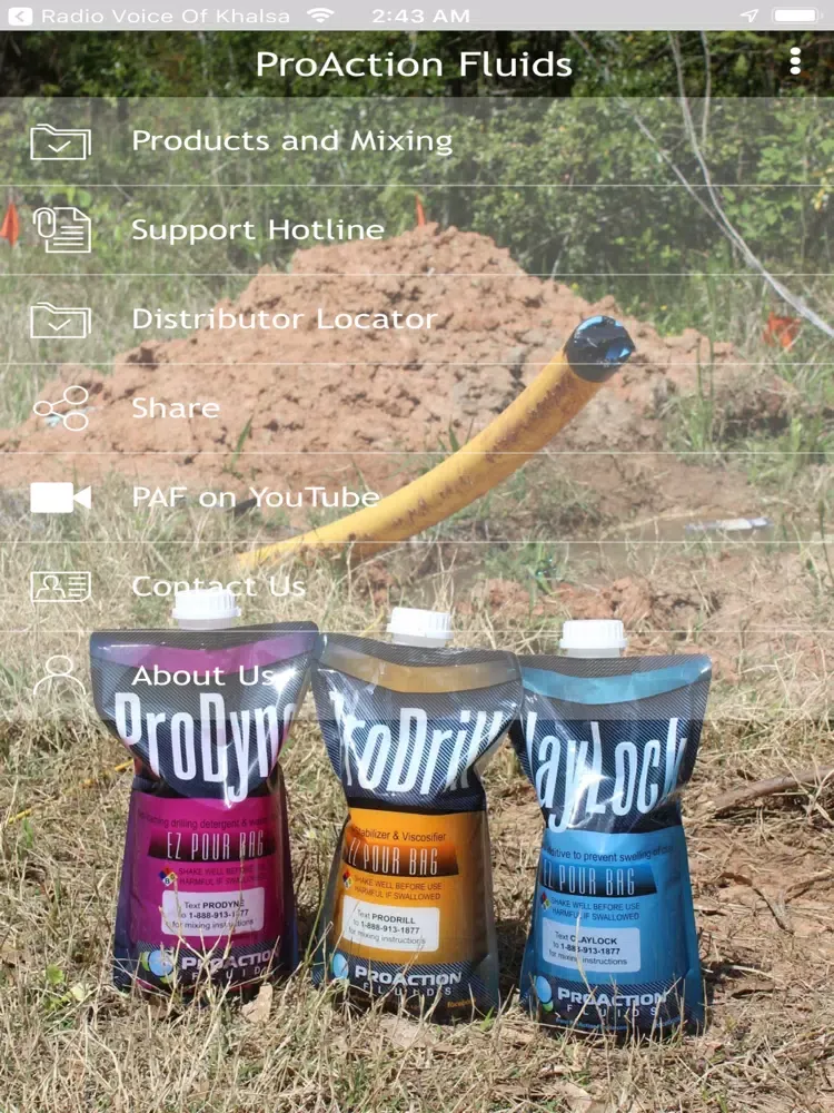 Capturas de tela do ProAction Fluids iPad 