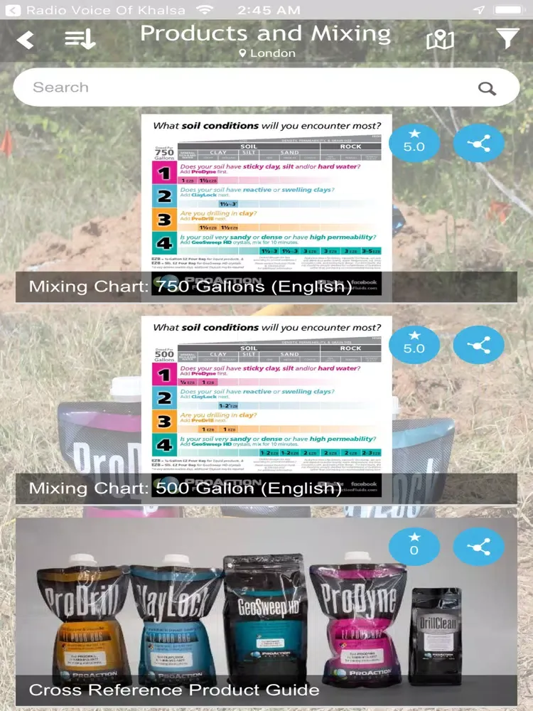 Capturas de tela do ProAction Fluids iPad 