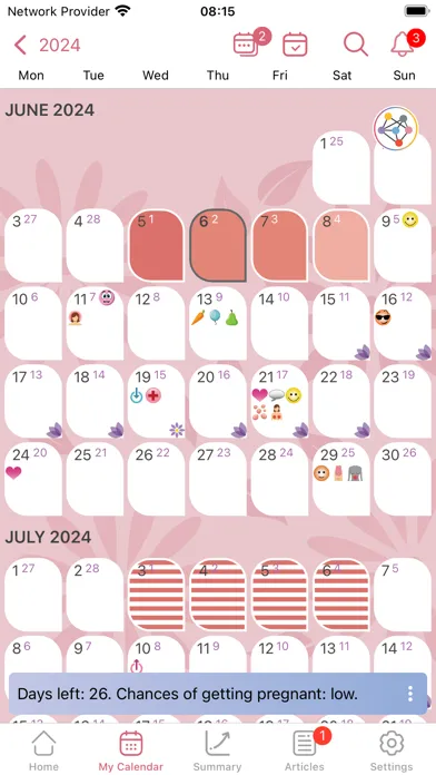 Capturas de pantalla de WomanLog Pro Calendar