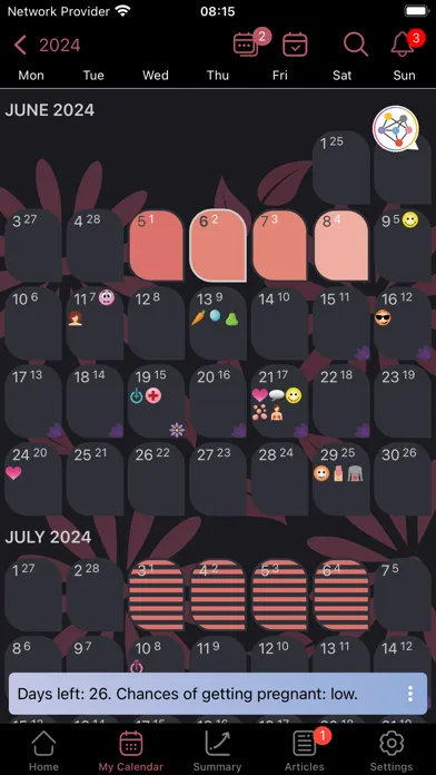 Capturas de pantalla de WomanLog Pro Calendar