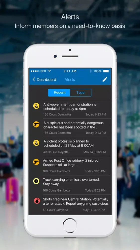 Capturas de tela do PROACTS Corporate Security