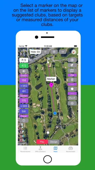 Golf Design: GPS & Scorecard Screenshots