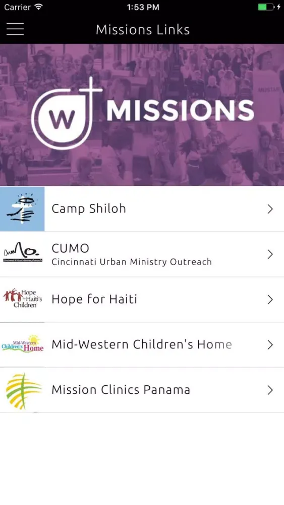 Tangkapan skrin Withamsville Church of Christ