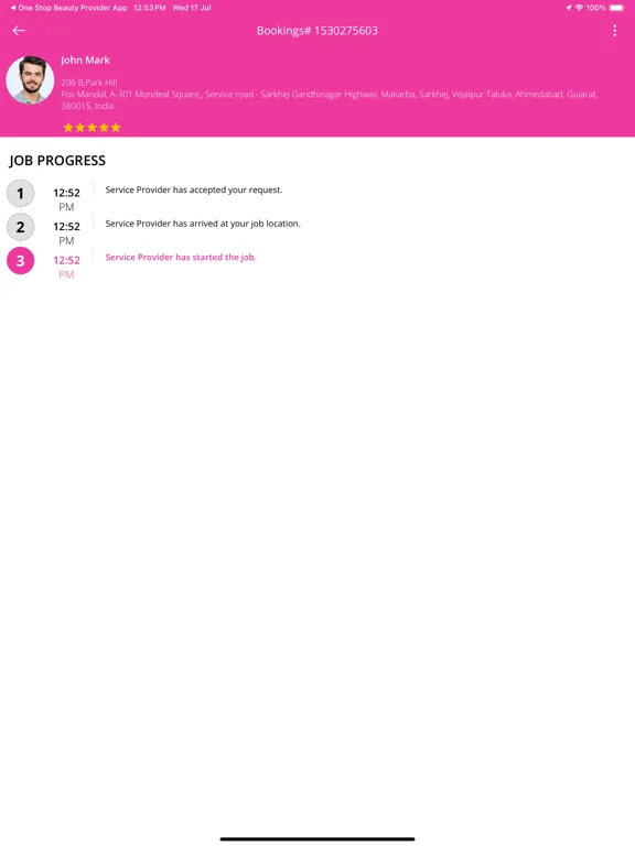 One Stop Beauty User App iPad  Screenshots